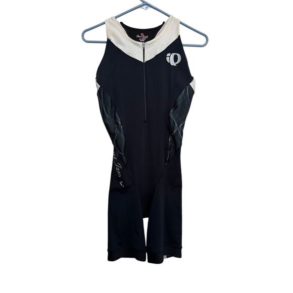 Pearl Izumi Women's Black White Elite In-R-Cool Tri Suit Size Large - Picture 1 of 5